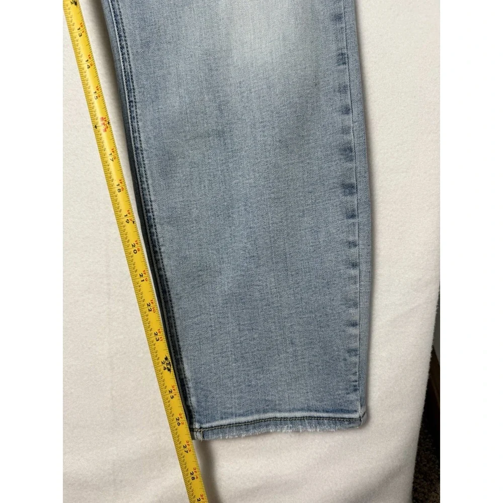 Silver Jeans Co Boyfriend Jeans Womens 34x27 Light Wash Stretch Raw Hem Denim